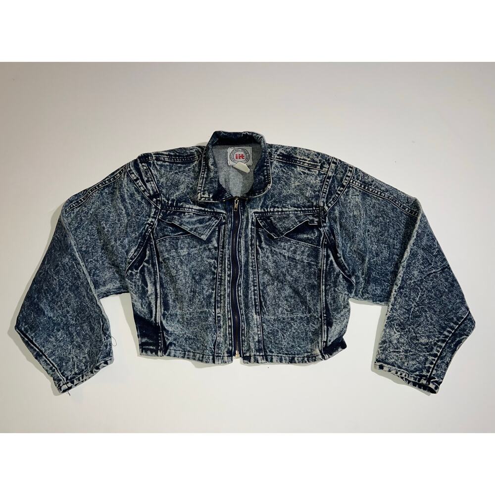 Iit international image trends women’s vintage stone wash jean jacket